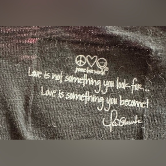 Slub Knit Tee - Black - Size L - Peace Love World - Picture 6 of 6